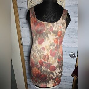 Dawn Sharp Pink and Cream Abstract Floral Print Mini Dress Sz S